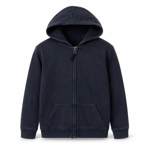 TU Boys Blue Cotton Full Zip Hoodie Size 8 Years Zip