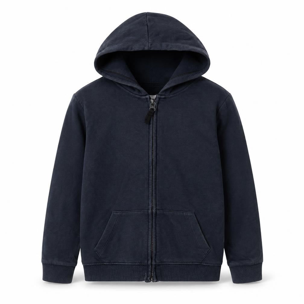 TU Boys Blue Cotton Full Zip Hoodie Size 8 Years Zip