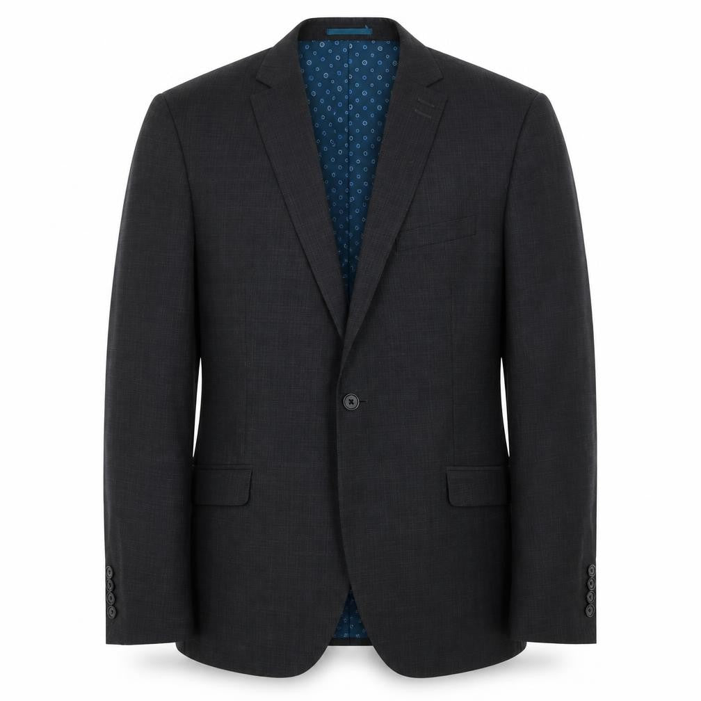 Front view of Next men’s grey polyester jacket suit jacket, size 42