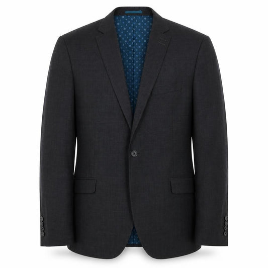 Front view of Next men’s grey polyester jacket suit jacket, size 42
