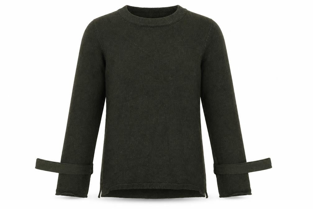 LOVE KNITWEAR Womens Green Crew Neck Viscose Pullover Jumper Size 8