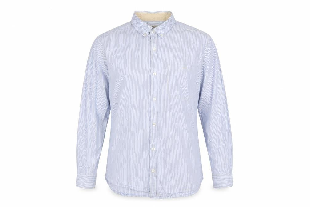 Next Mens Multicoloured Striped Cotton Button-Up Size L Collared Button