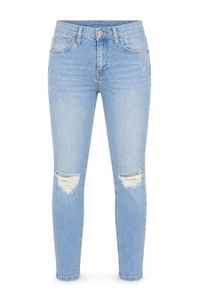 Topshop Womens Blue Cotton Skinny Jeans Size 25 in L28 in Regular Zip