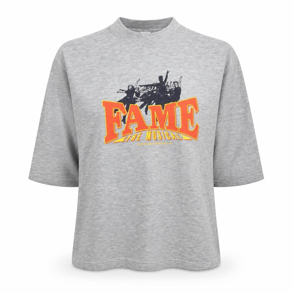 Global Womens Grey Acrylic Pullover Sweatshirt Size XL Pullover - Fame The Musical
