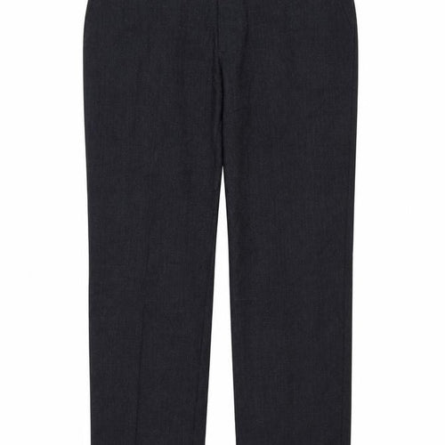 Marks and Spencer Mens Grey Polyester Trousers Size 34 in L31 in Regular Zip