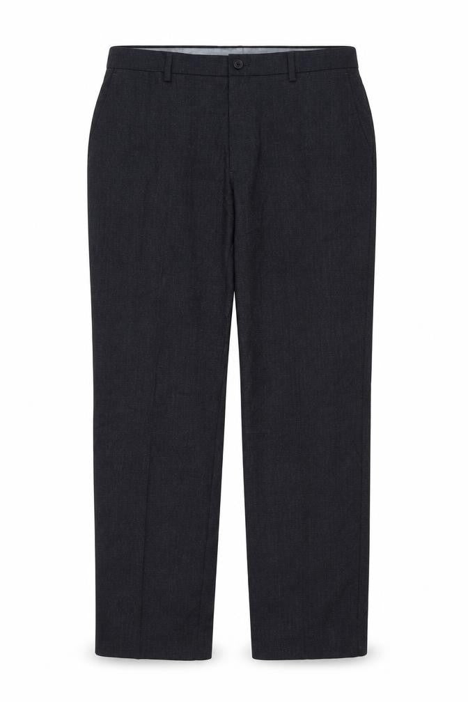 Marks and Spencer Mens Grey Polyester Trousers Size 34 in L31 in Regular Zip
