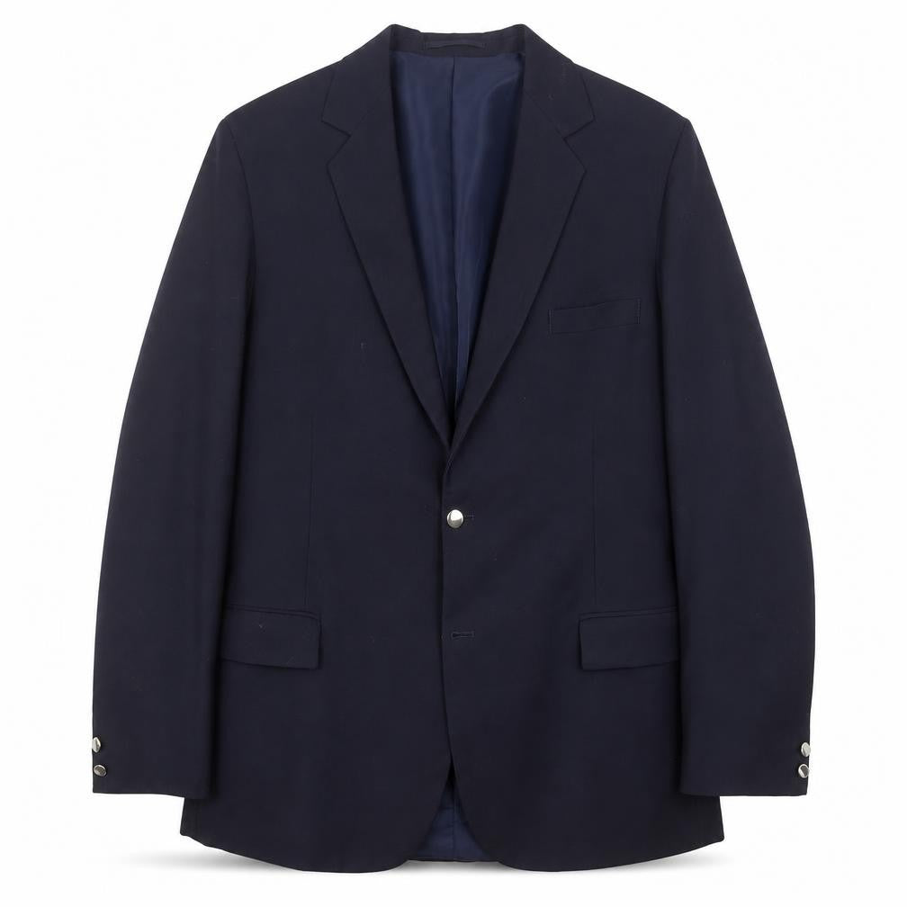 Preworn Mens Blue Polyacrylate Fibre Jacket Blazer Size 46