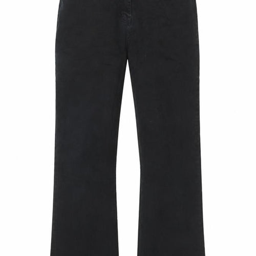 JDV Womens Black Cotton Straight Jeans Size 28 in L31 in Regular Button