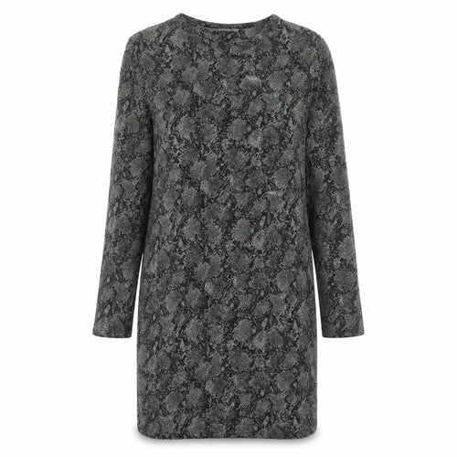 Marks and Spencer Womens Green Animal Print Viscose Shift Size 8 Round Neck Pullover - Snake Print