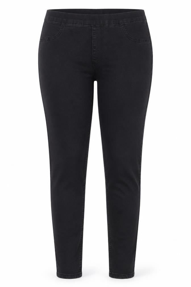 Preworn Womens Black Cotton Jegging Jeans Size 32 in Regular