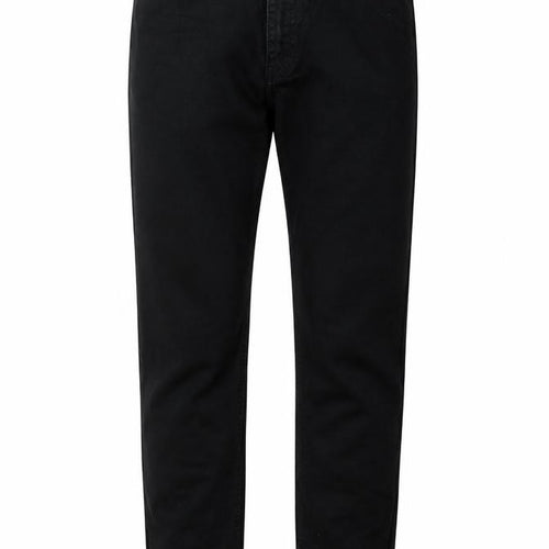 H&M Womens Black Cotton Straight Jeans Size 32 in Regular Zip