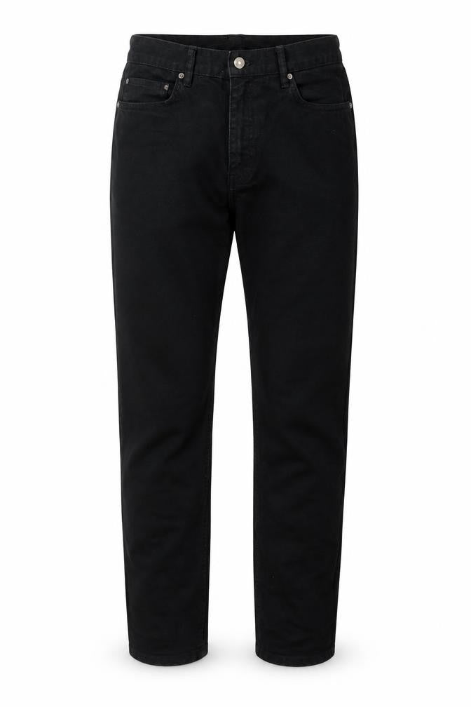 H&M Womens Black Cotton Straight Jeans Size 32 in Regular Zip