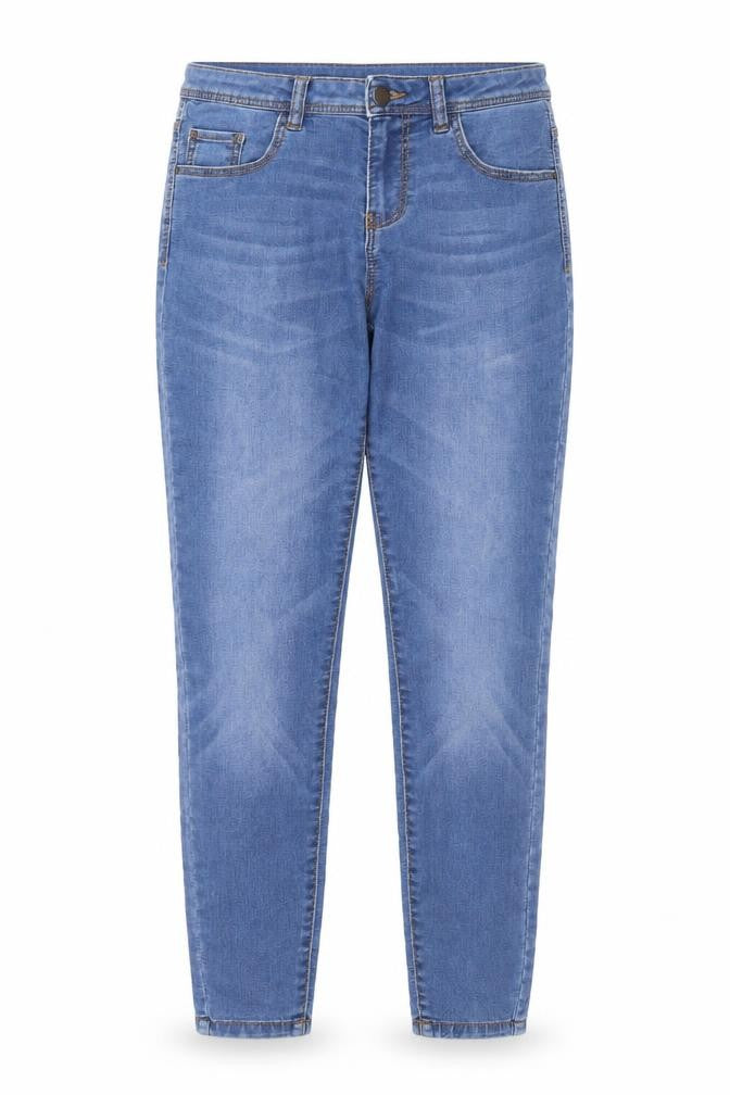 Denim & Co. Womens Blue Cotton Skinny Jeans Size 12 Regular Zip