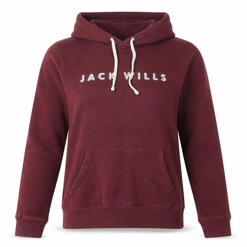 Jack Wills Womens Brown Cotton Pullover Hoodie Size 8 Pullover