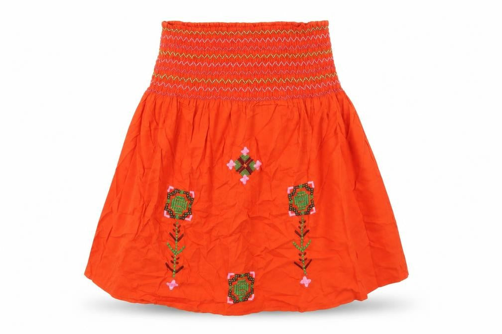 Miss Selfridge Womens Orange Cotton Basic Blouse Size S Off the Shoulder - Bandeau