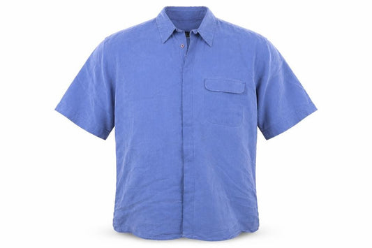 Copperstone Mens Blue Modal Button-Up Size L Collared Button