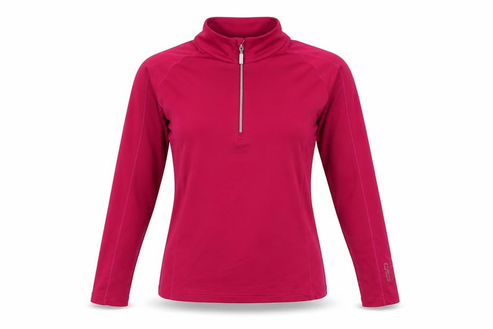 Front view of City Mountain Passion women’s pink polyester pullover casual, size XS, high neck zip