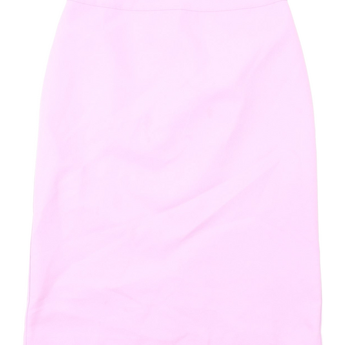 Damart Womens Purple Polyester Straight & Pencil Skirt Size 16 Zip