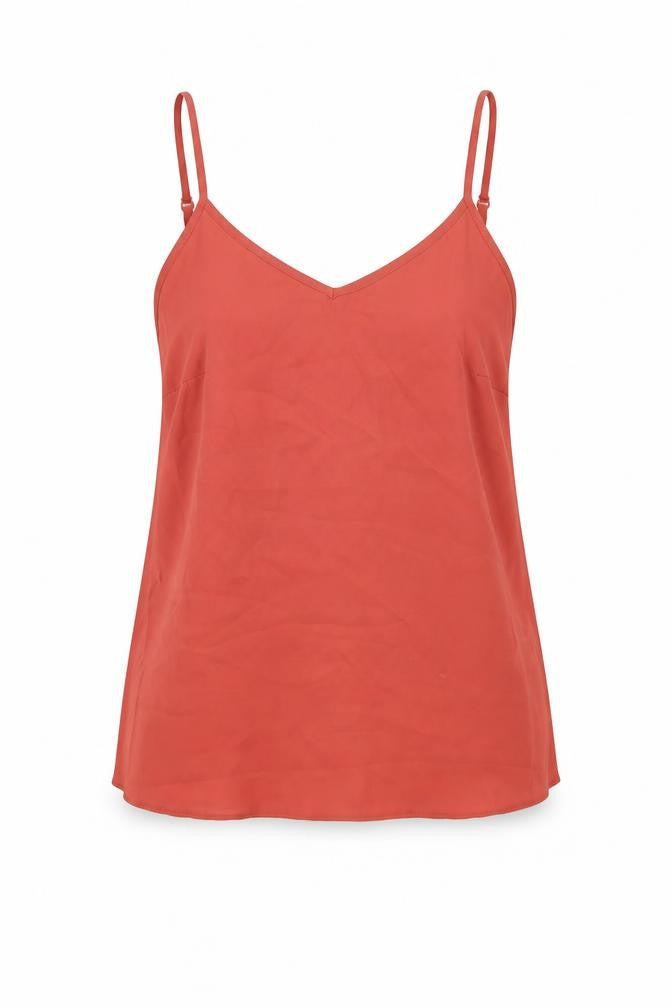 atmospherw Womens Orange Polyester Camisole Tank Size 8 V-Neck