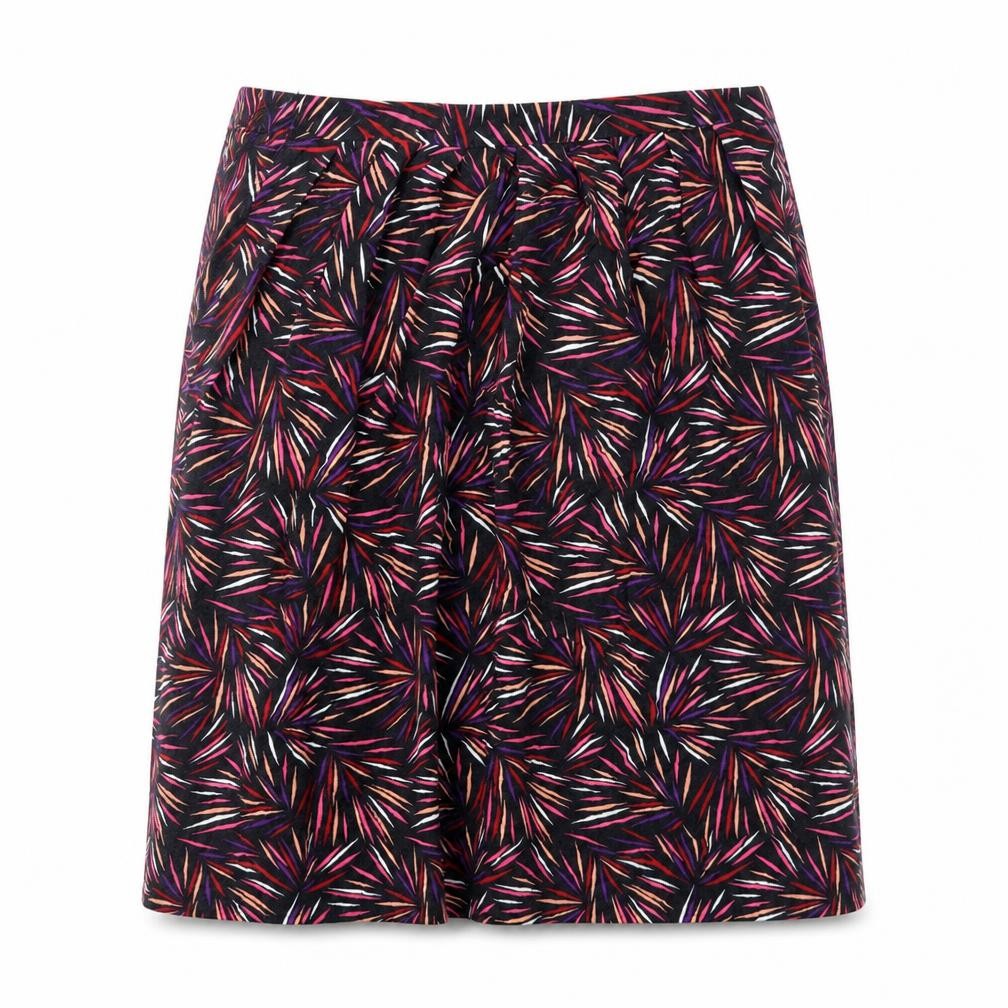 Sarah Hamilton Womens Multicoloured Geometric Viscose Flare Skirt Size 12