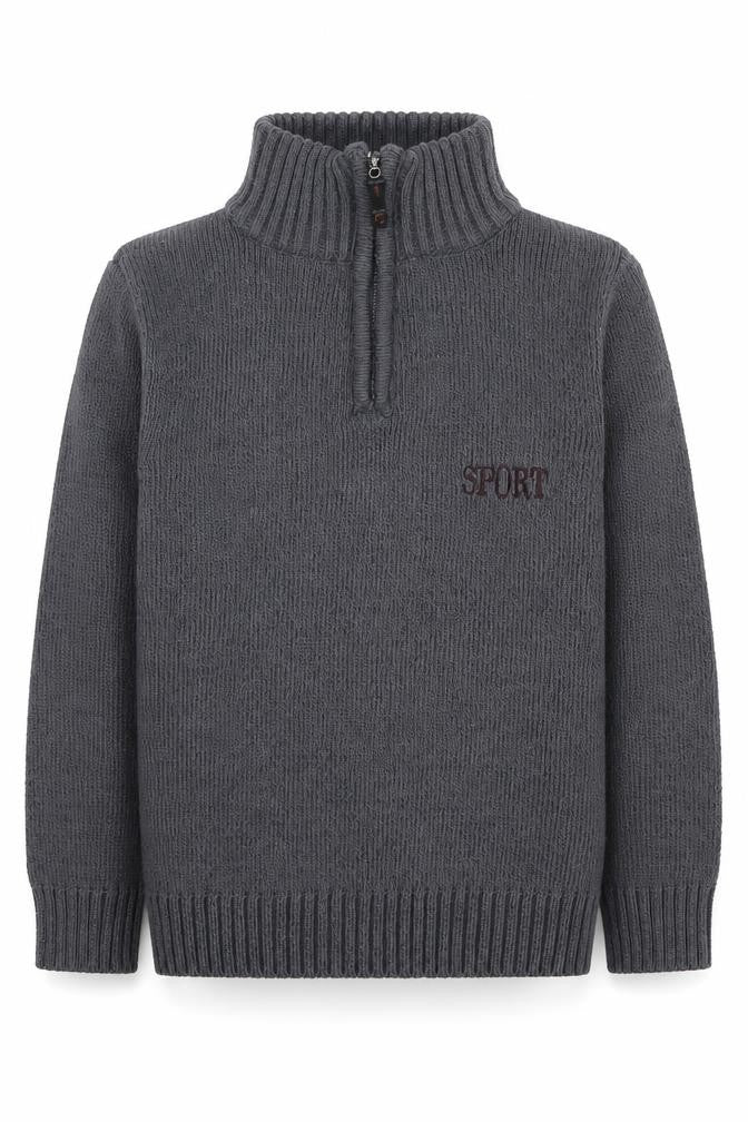 Jinsetongnian Boys Grey Acrylic Pullover Sweatshirt Size 6 Years Pullover - Sport