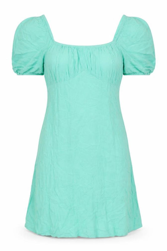 Front view of Primark women’s green viscose a-line, size UK 8, square neck pullover