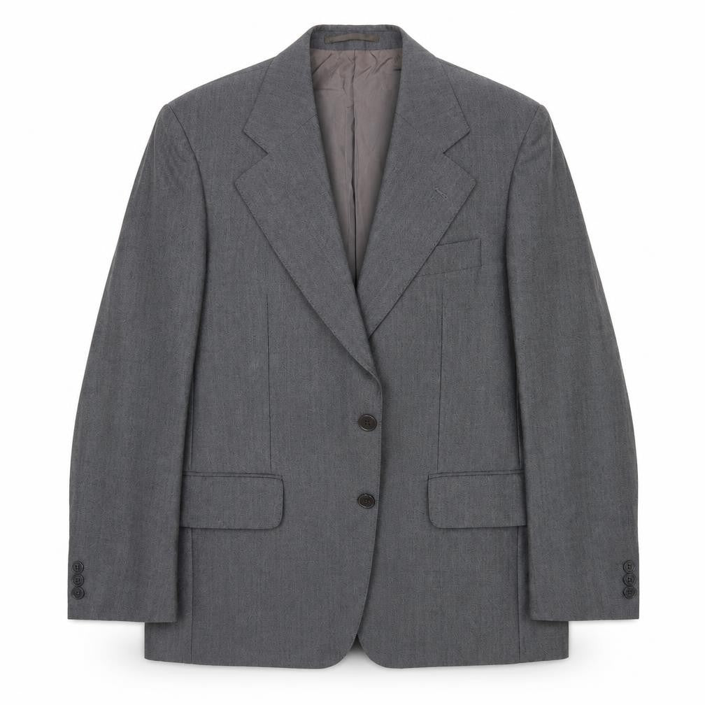 Front view of St Michael men’s grey wool jacket blazer, size 40