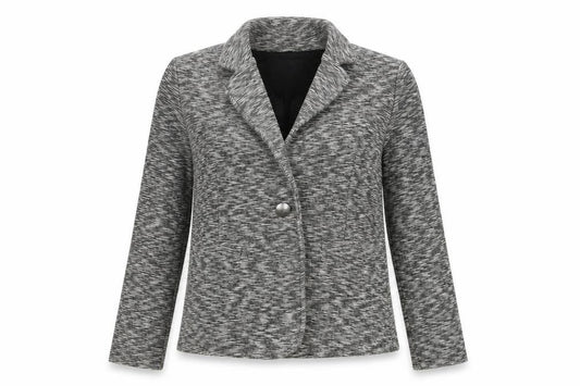 Front view of Tu women’s grey jacket, size UK 10, button