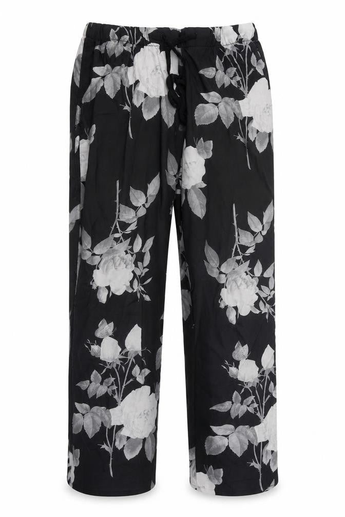 Next Womens Black Geometric Polyester Trousers Size 8 Regular