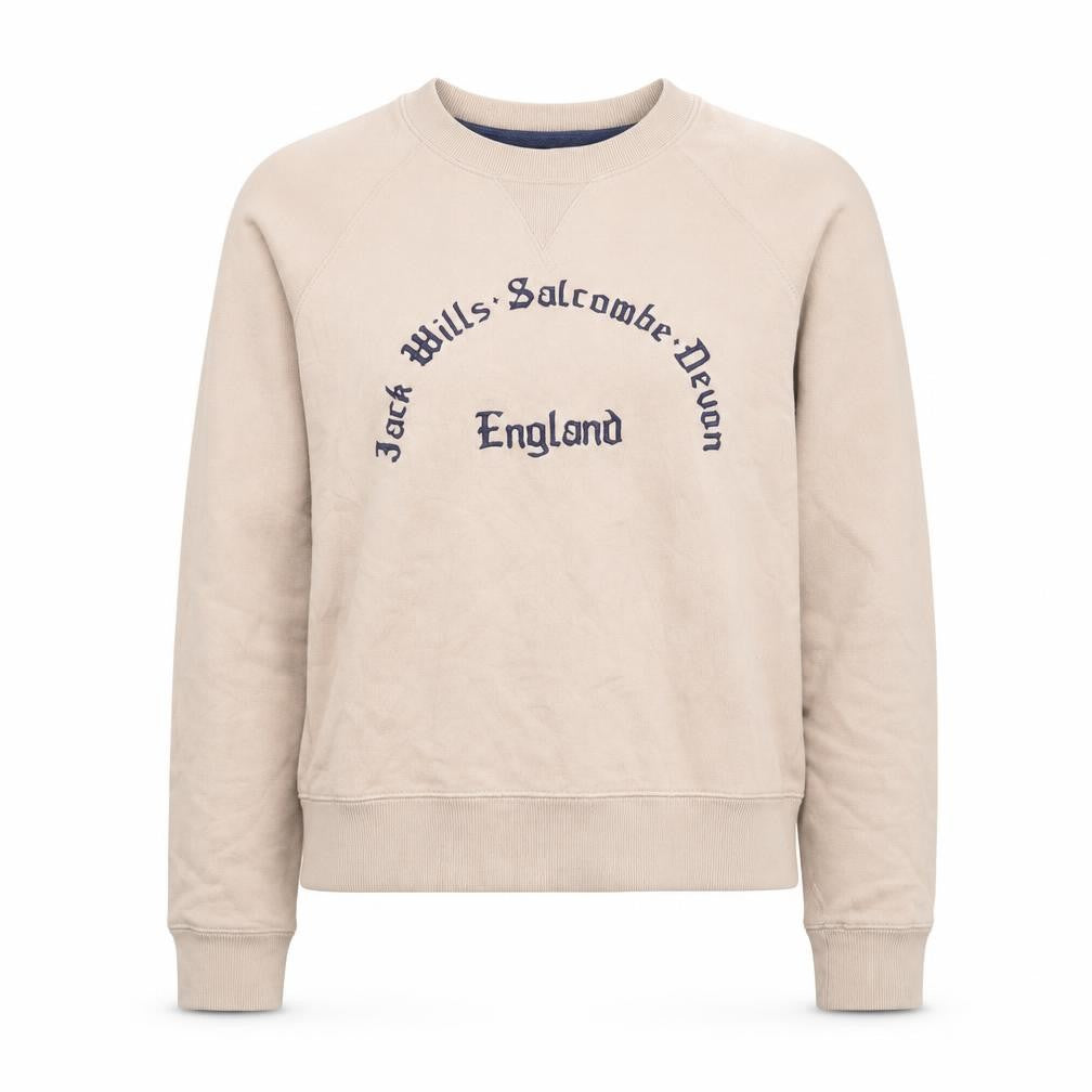 Jack Wills Womens Pink Cotton Pullover Sweatshirt Size 10 Pullover - Salcombe Devon