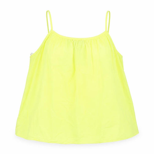 Front view of Atmosphere women’s yellow polyester camisole tank, size UK 10, scoop neck