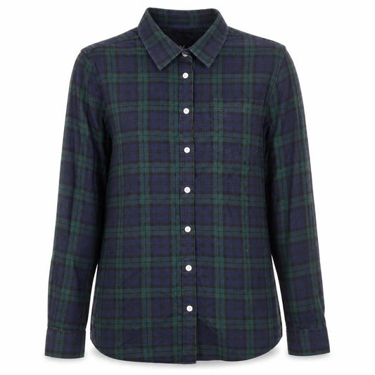 Front view of Crew Clothing Multicoloured Plaid 100% Cotton Basic Button-Up, size 8, Collared