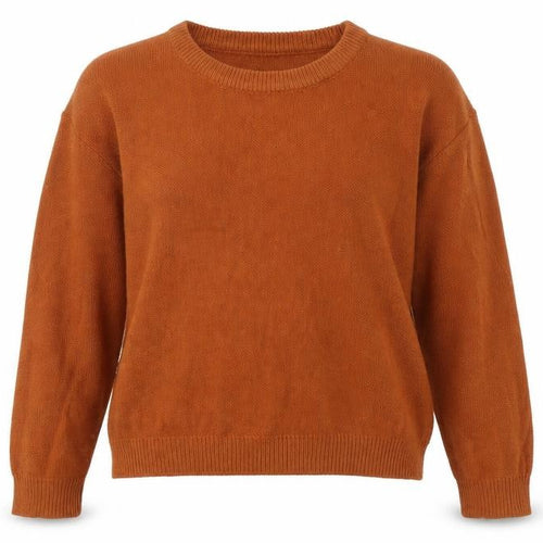 Brave Soul Womens Brown Round Neck Acrylic Pullover Jumper Size S
