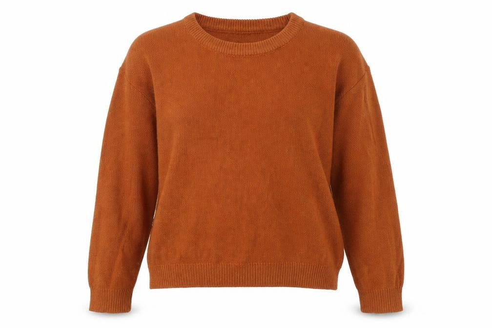 Brave Soul Womens Brown Round Neck Acrylic Pullover Jumper Size S