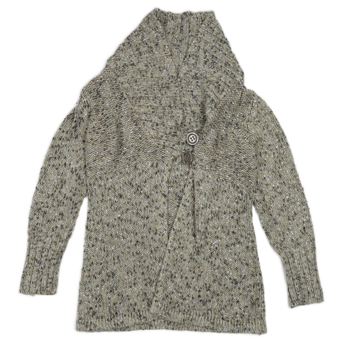 Marks and Spencer Womens Multicoloured High Neck Acrylic Cardigan Jumper Size 10