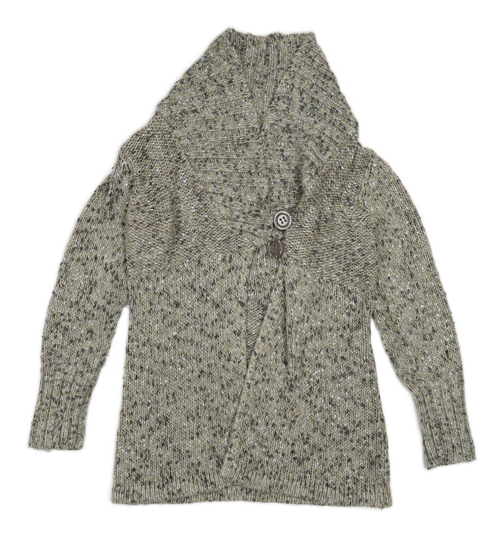 Marks and Spencer Womens Multicoloured High Neck Acrylic Cardigan Jumper Size 10