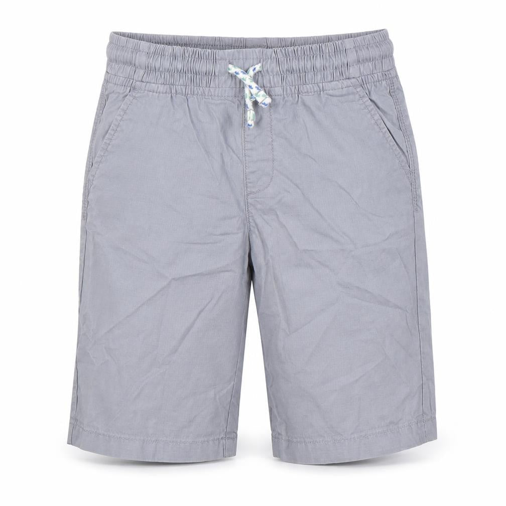 Marks and Spencer Boys Grey 100% Cotton Bermuda Shorts Size 5-6 Years Regular Drawstring