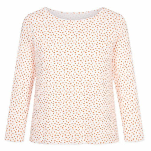 Marks and Spencer Womens White Animal Print Cotton Basic T-Shirt Size 6 Boat Neck