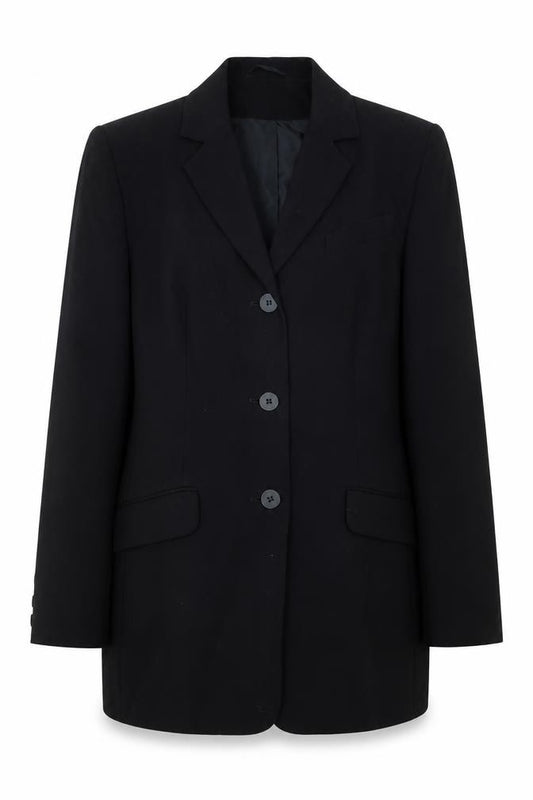 Front view of Next women’s blue polyester jacket suit jacket, size UK 12
