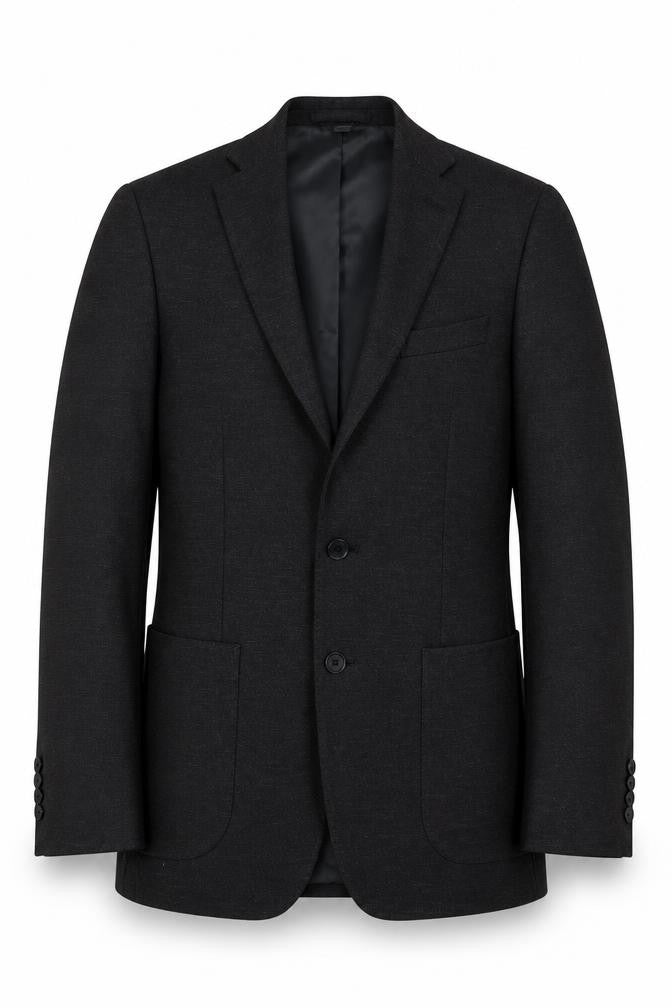 Front view of Marks & Spencer men’s grey polyester jacket suit jacket, size 38