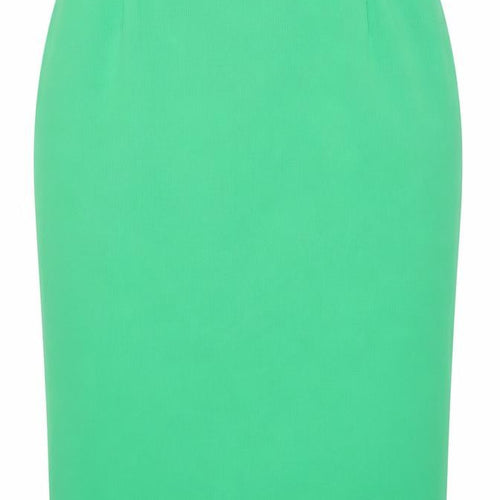 Preworn Womens Green Polyester Bandage Skirt Size 46 in Zip