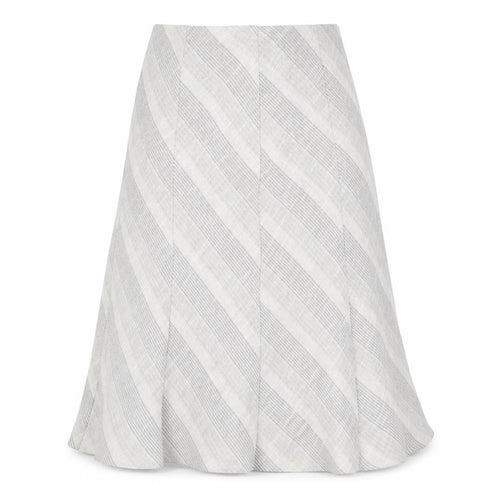 Marks and Spencer Womens Beige Geometric Polyester Flare Skirt Size 10