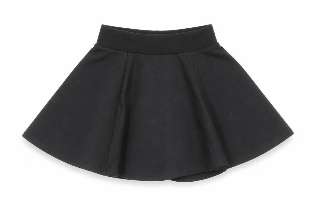 915 Generation Girls Black Polyester Flare Skirt Size 9 Years Regular