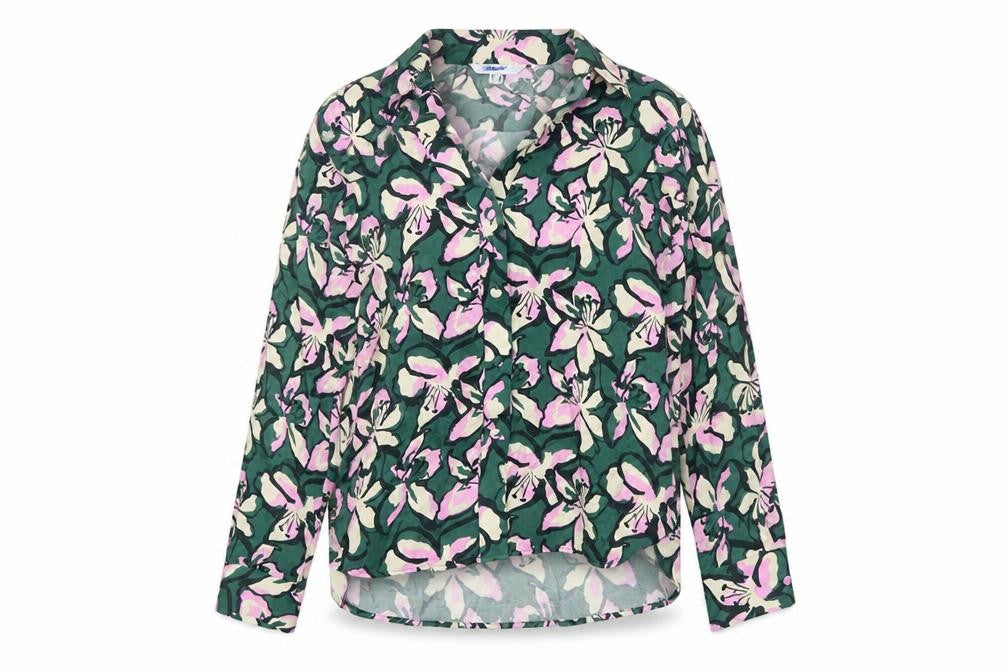 Next Womens Multicoloured Floral Polyester Basic Button-Up Size 10 Collared