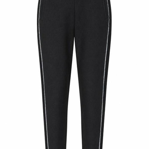 Iconic Womens Grey Polyester Carrot Leggings Size 8 L26 in - Side Pipe Trim