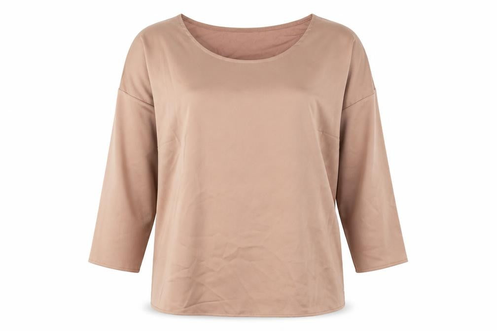 Marks & Spencer# Womens Pink Modal Basic Blouse Size 10 Round Neck