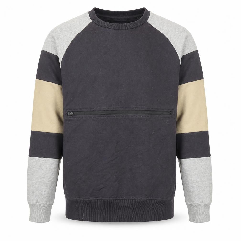 Front view of Genetic Apparel men’s multicoloured cotton pullover sweatshirt, size M
