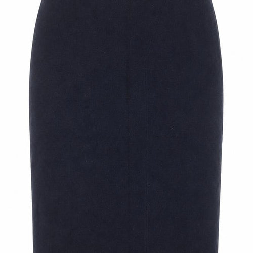 Uniqlo Womens Blue Polyester Straight & Pencil Skirt Size M