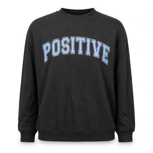 Front view of ASOS women’s green cotton pullover sweatshirt, size UK 8, pullover - positive