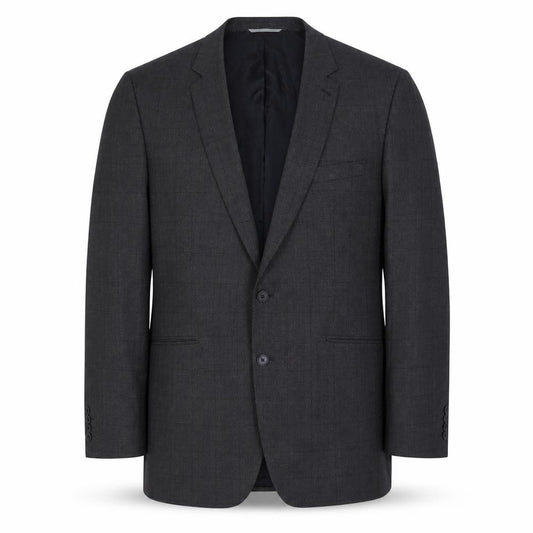 Front view of Burton men’s grey polyester jacket suit jacket, size 46